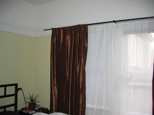 Brown curtains