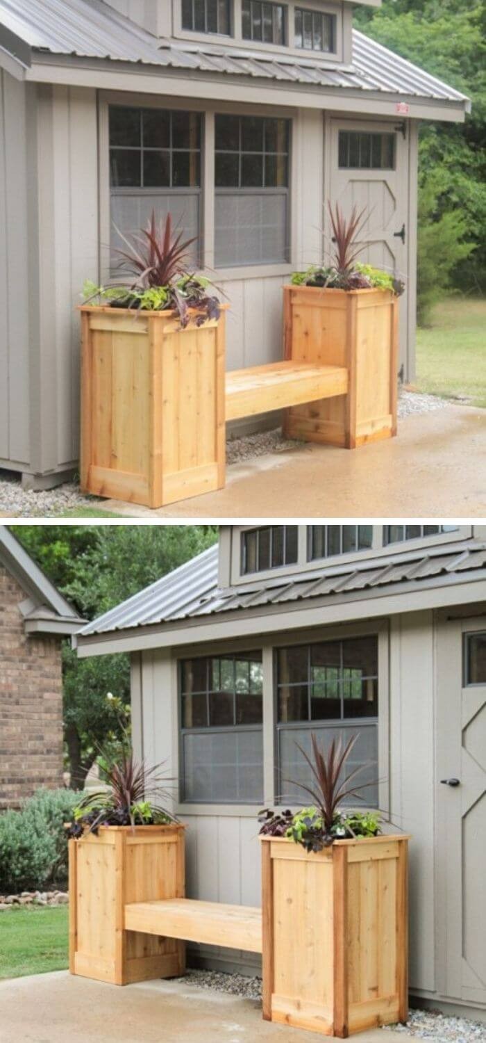 Plant box bench