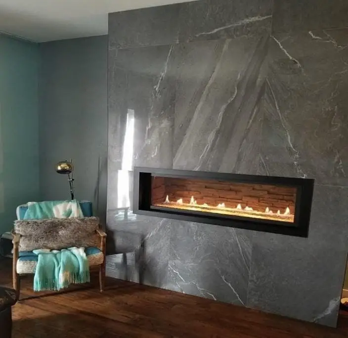 Porcelain tile fireplace ideas