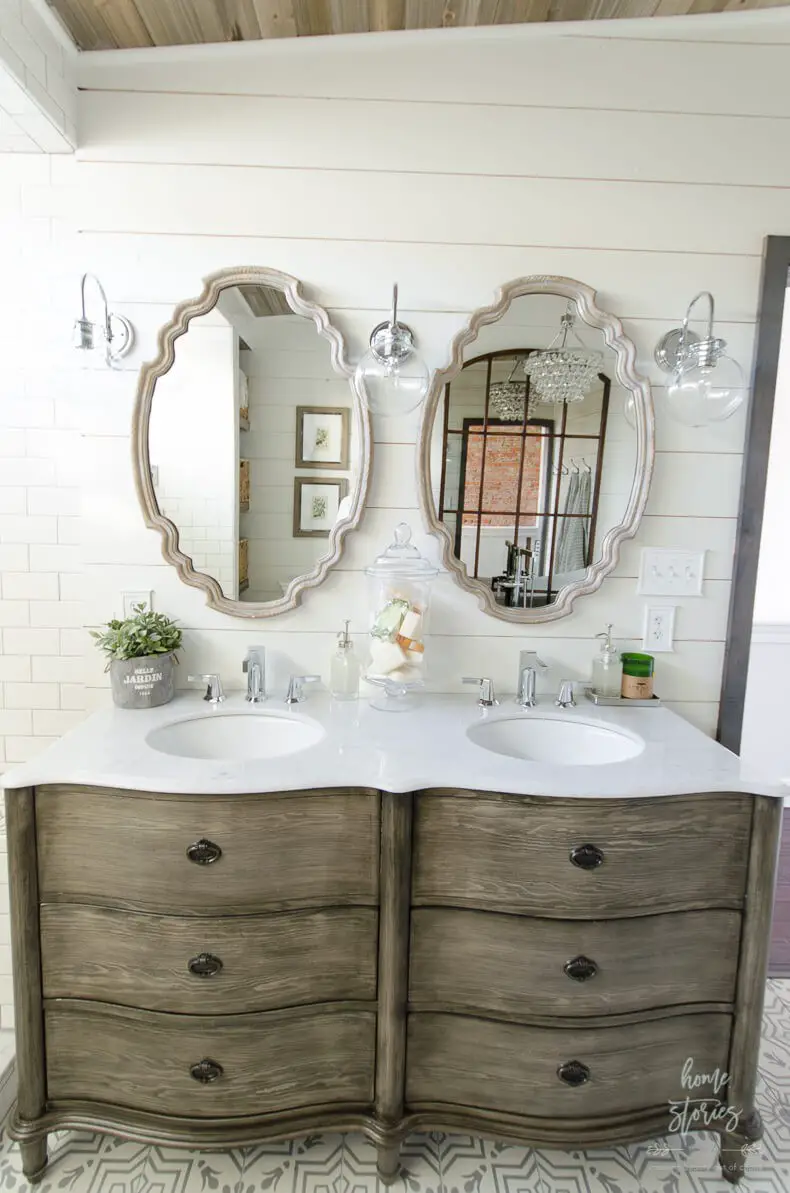 #25. Beautiful Urban Farmhouse Master Bathroom Remodel