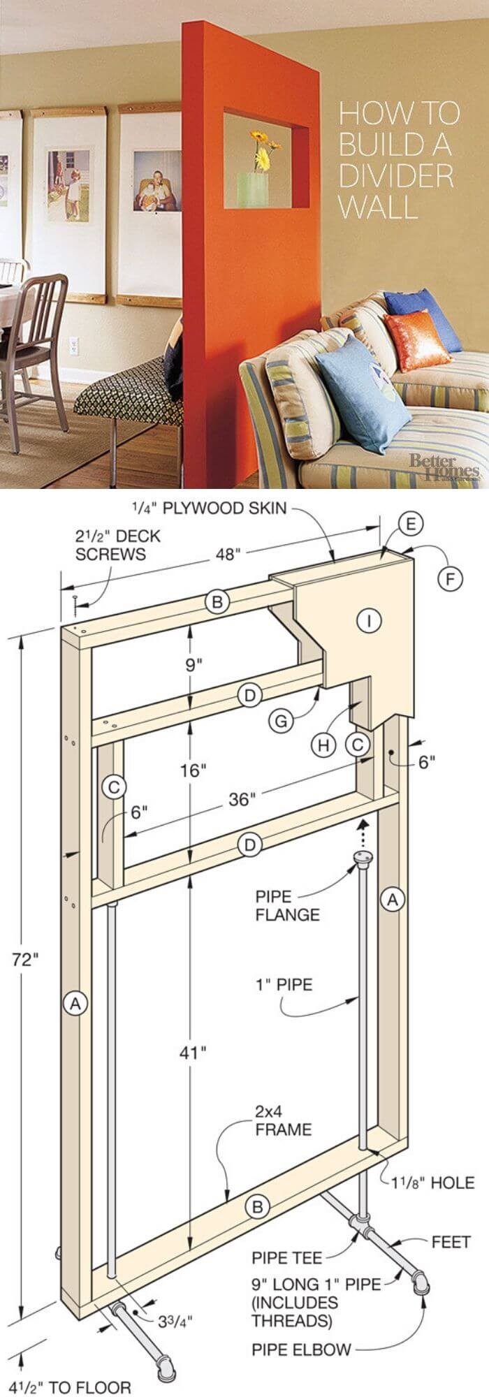 Divider wall