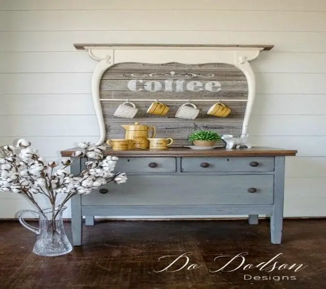 Shabby chic coffee bar ideas