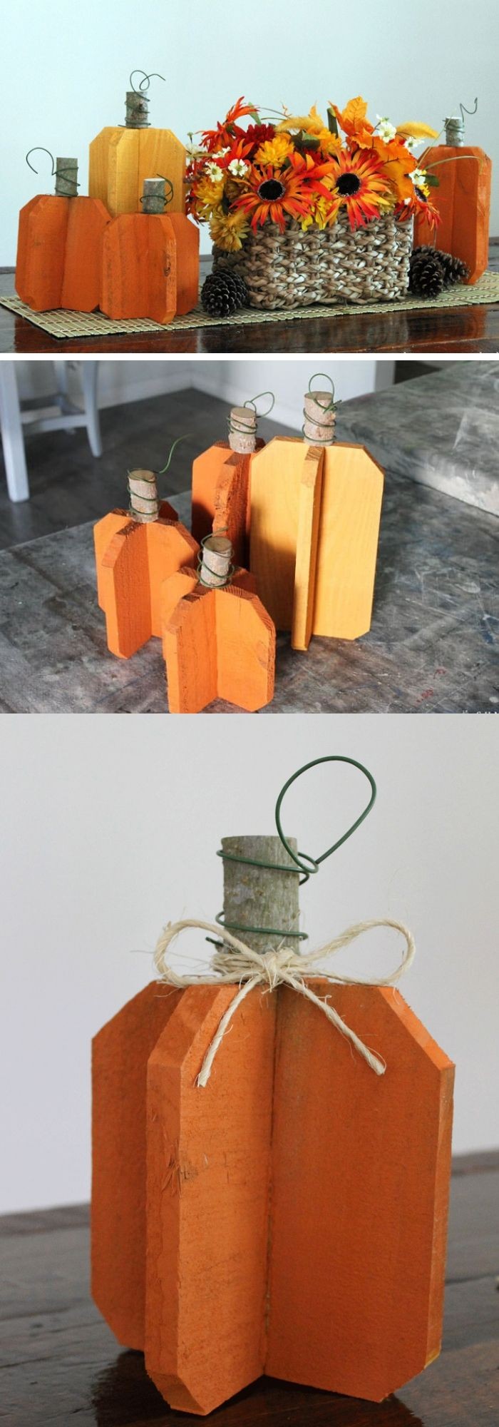 DIY reclaimed wood pumpkins