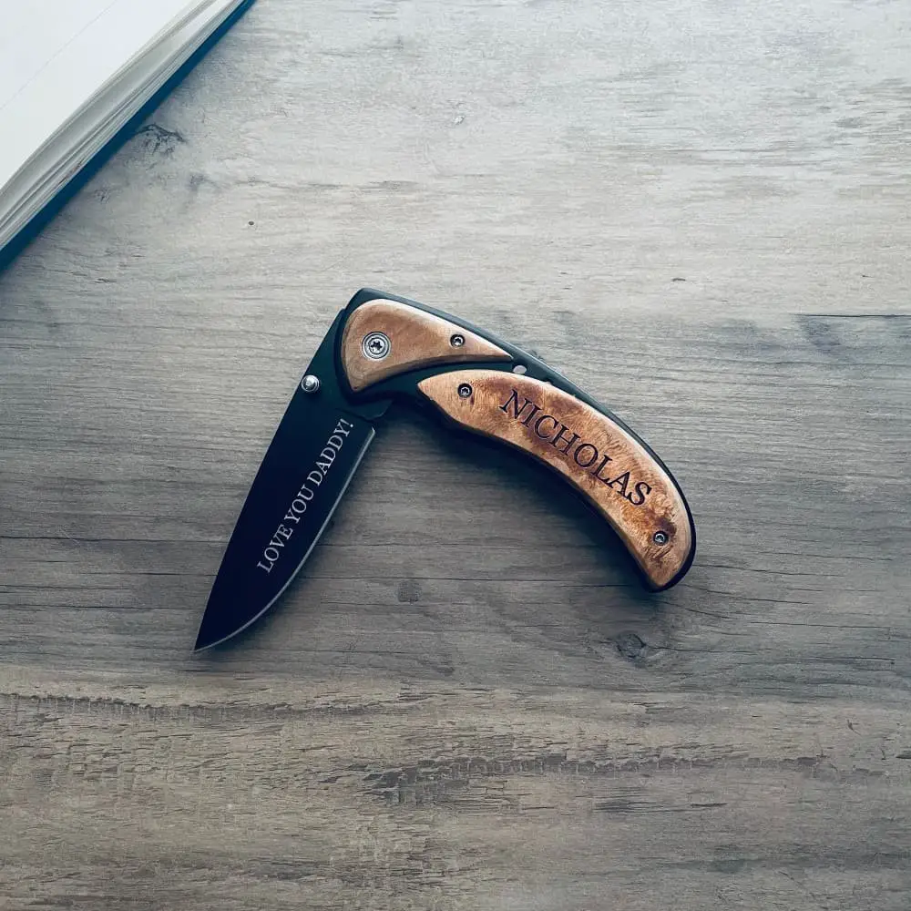 Knife with a message of love