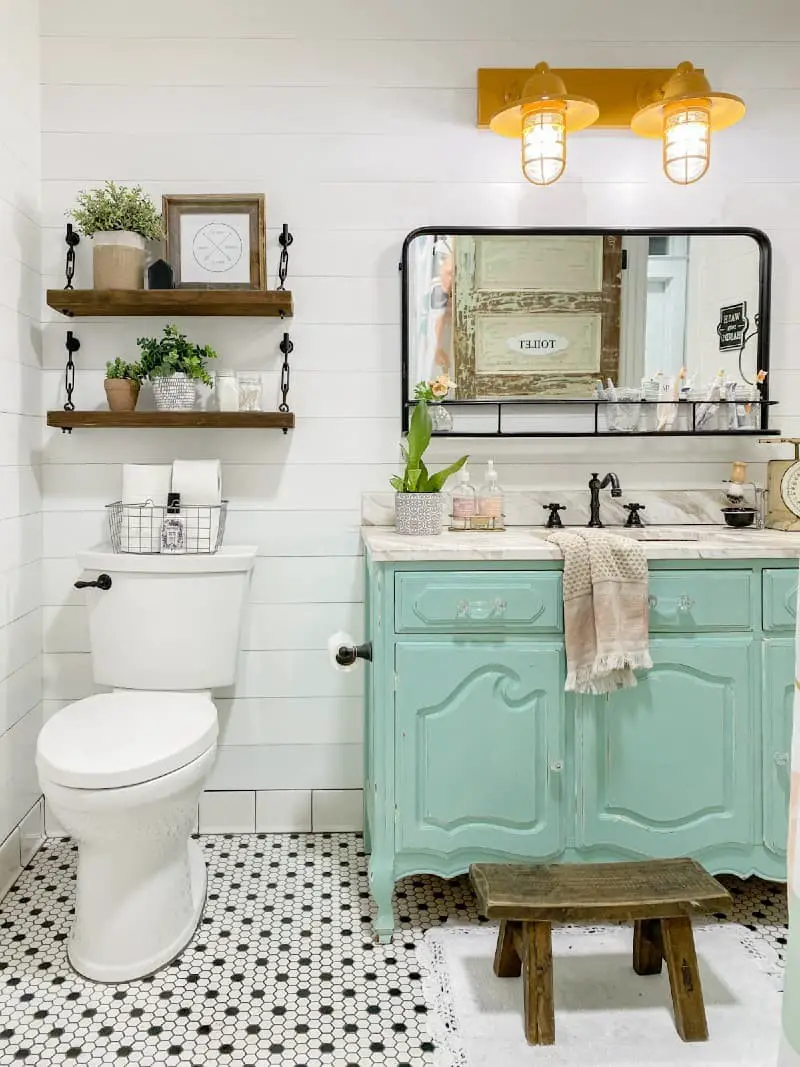 Farmhouse-style bathroom