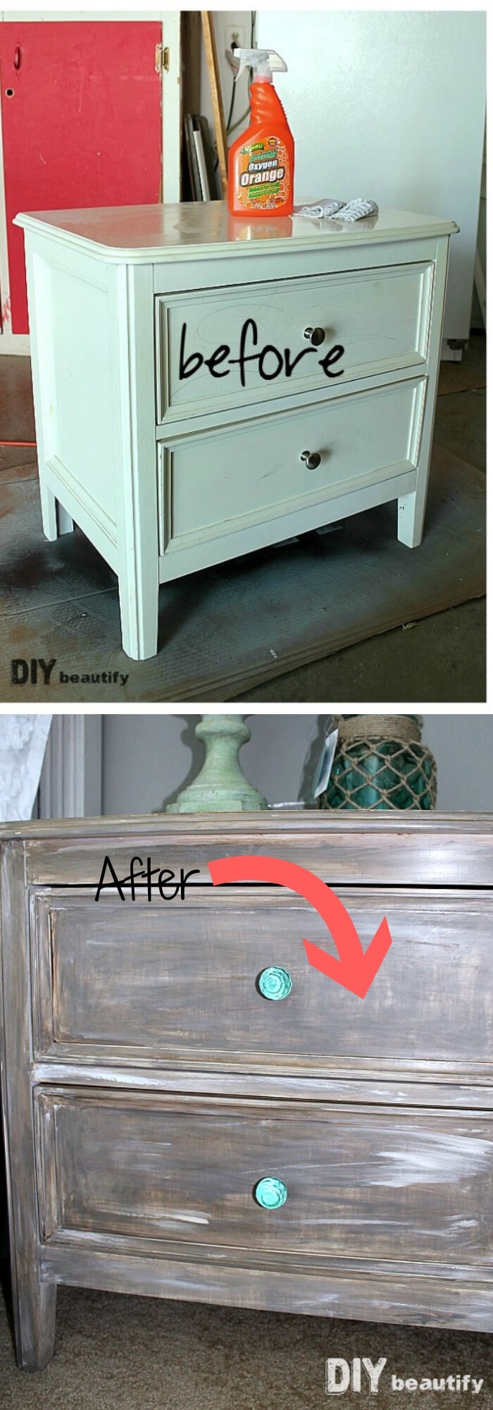 #3. Add a Driftwood Finish to Furniture