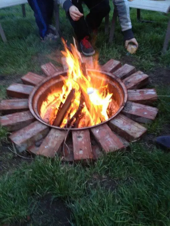 Buried Truck Rim Fire Pit