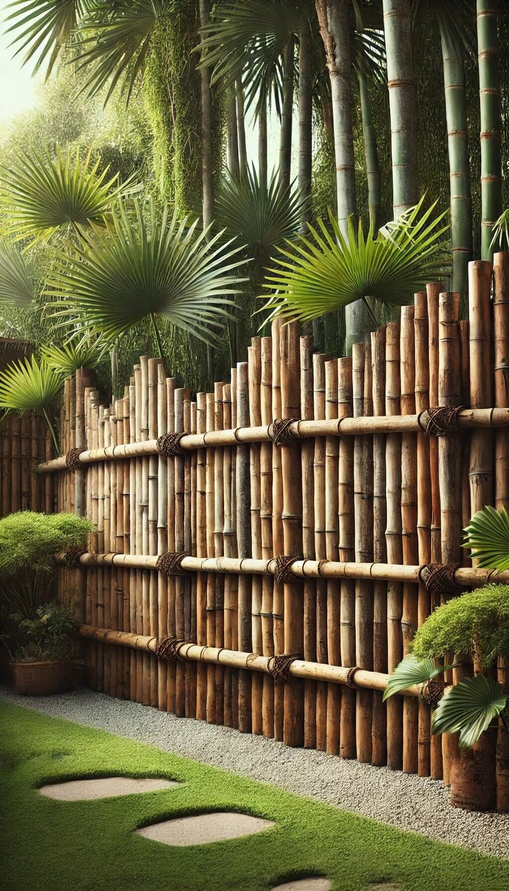 Rustic Bamboo Fence