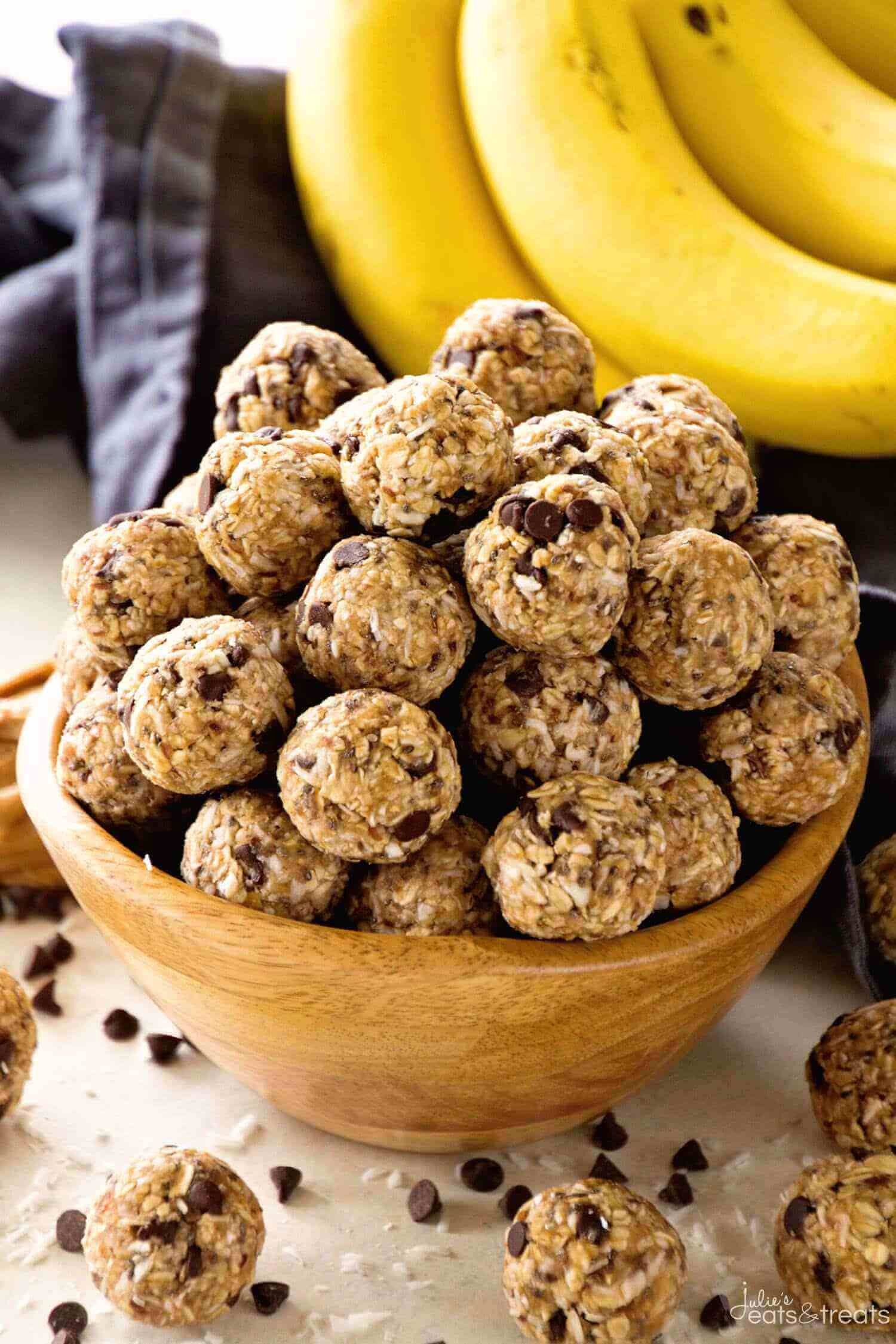 No Bake Chocolate Banana Energy Balls Recipe