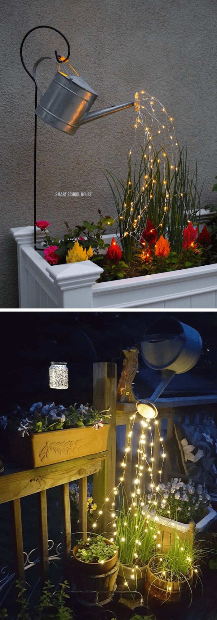 Watering Can with String Lights