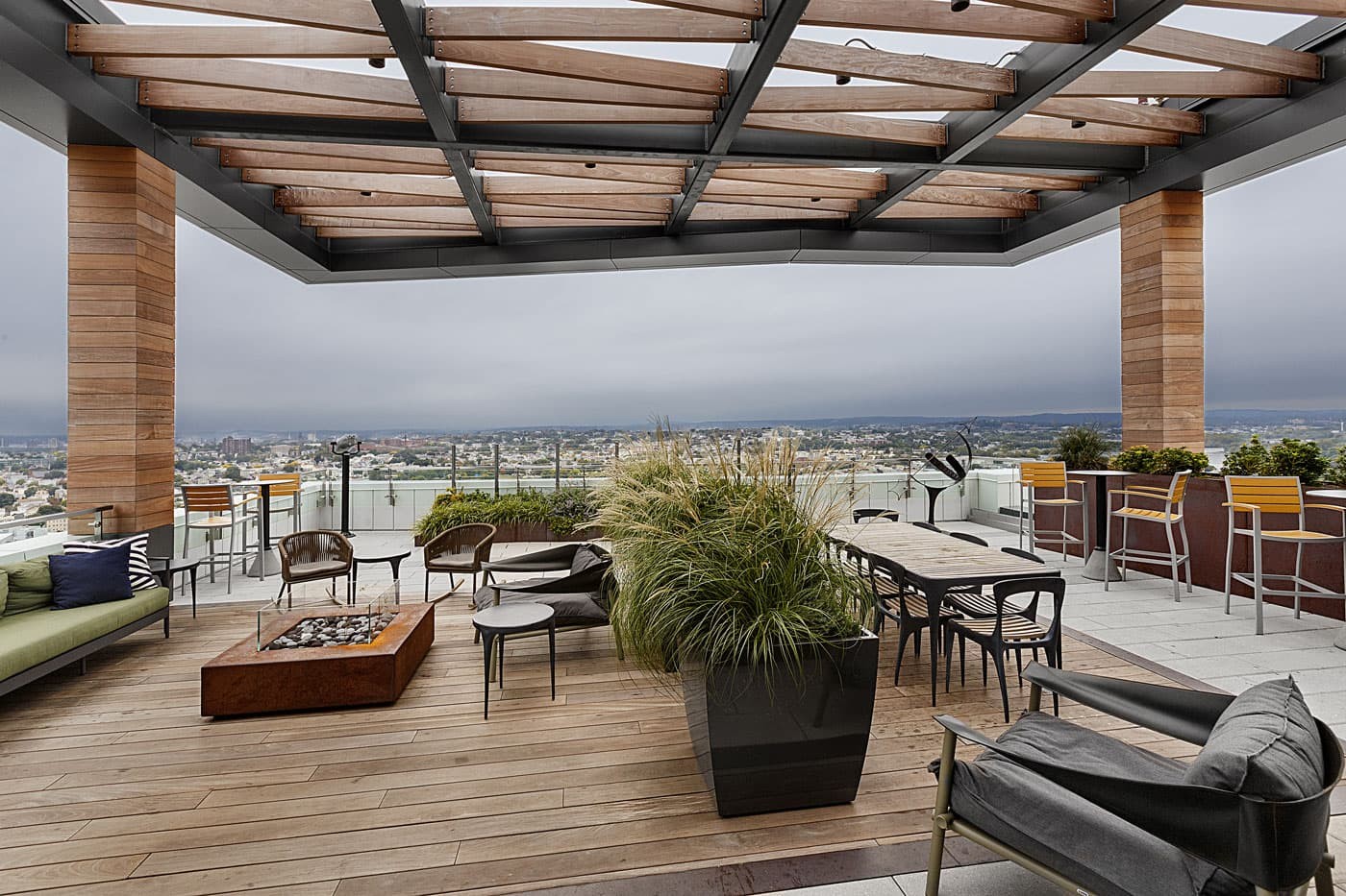 For a stunning roof terrace, use decking