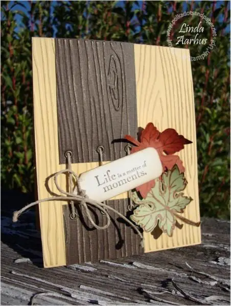 Rustic Wood Embossed Elements of Style Fall Card