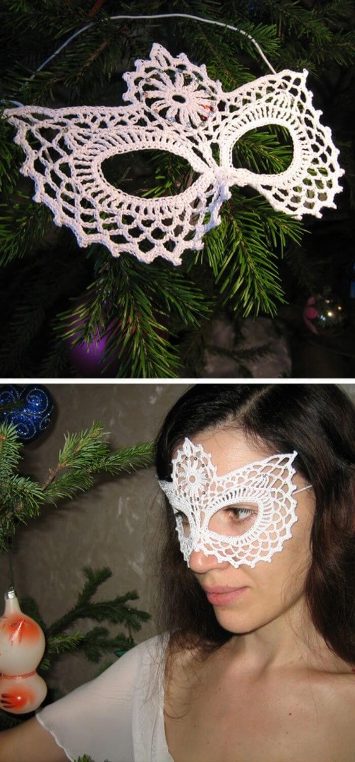 The lace mask crochet free chart