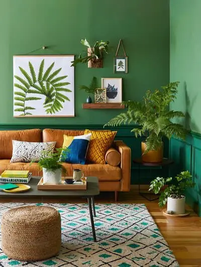 Green and brown living room ideas