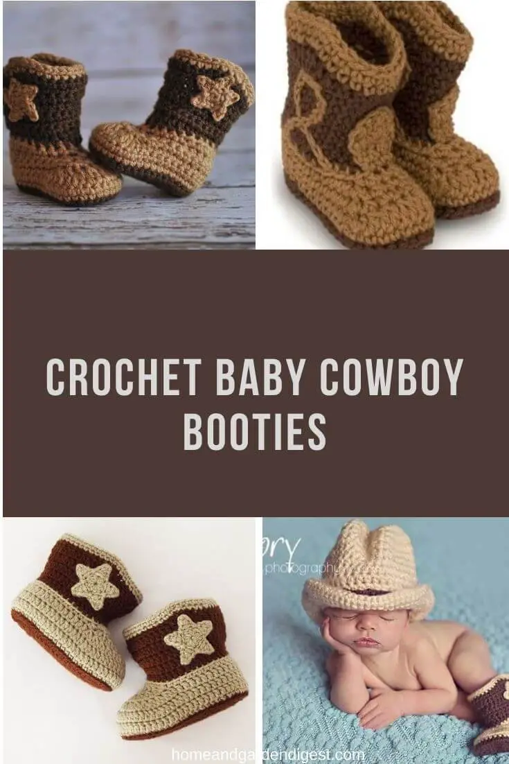 Crochet Baby Cowboy Booties