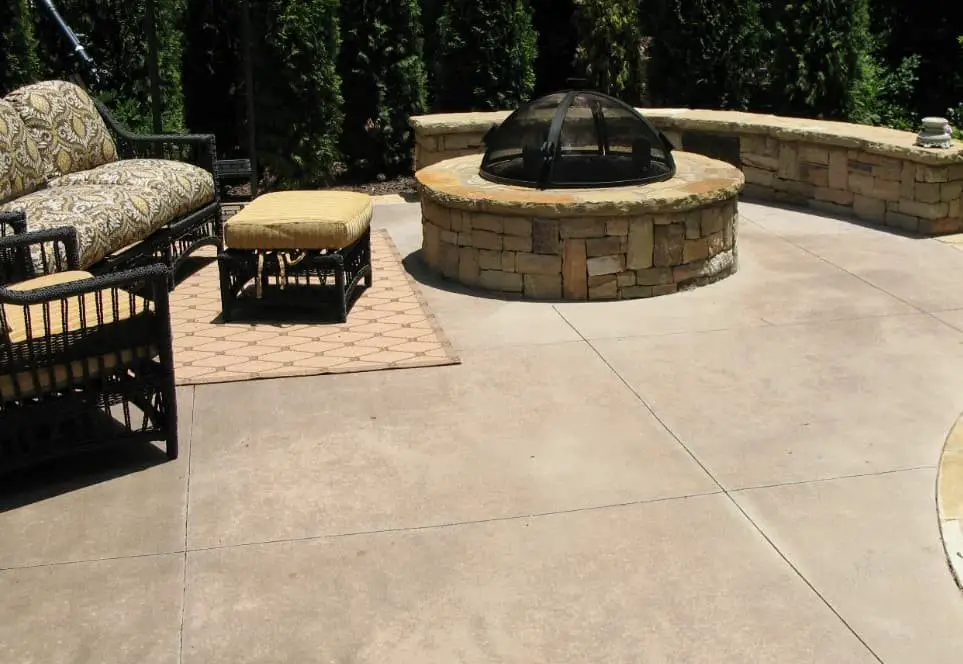 Try Colored Concrete Patio Design