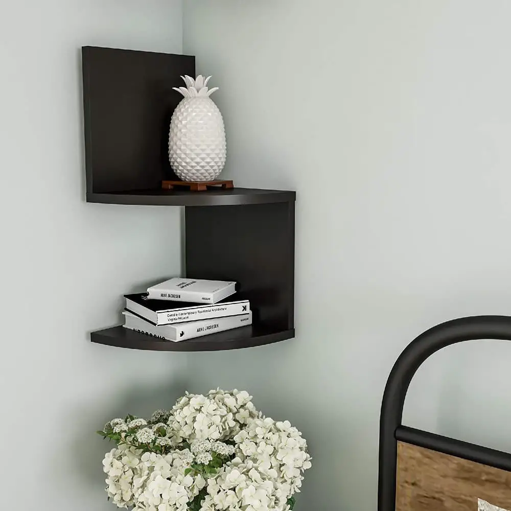 Wall Shelf with a Rich Dark Finish