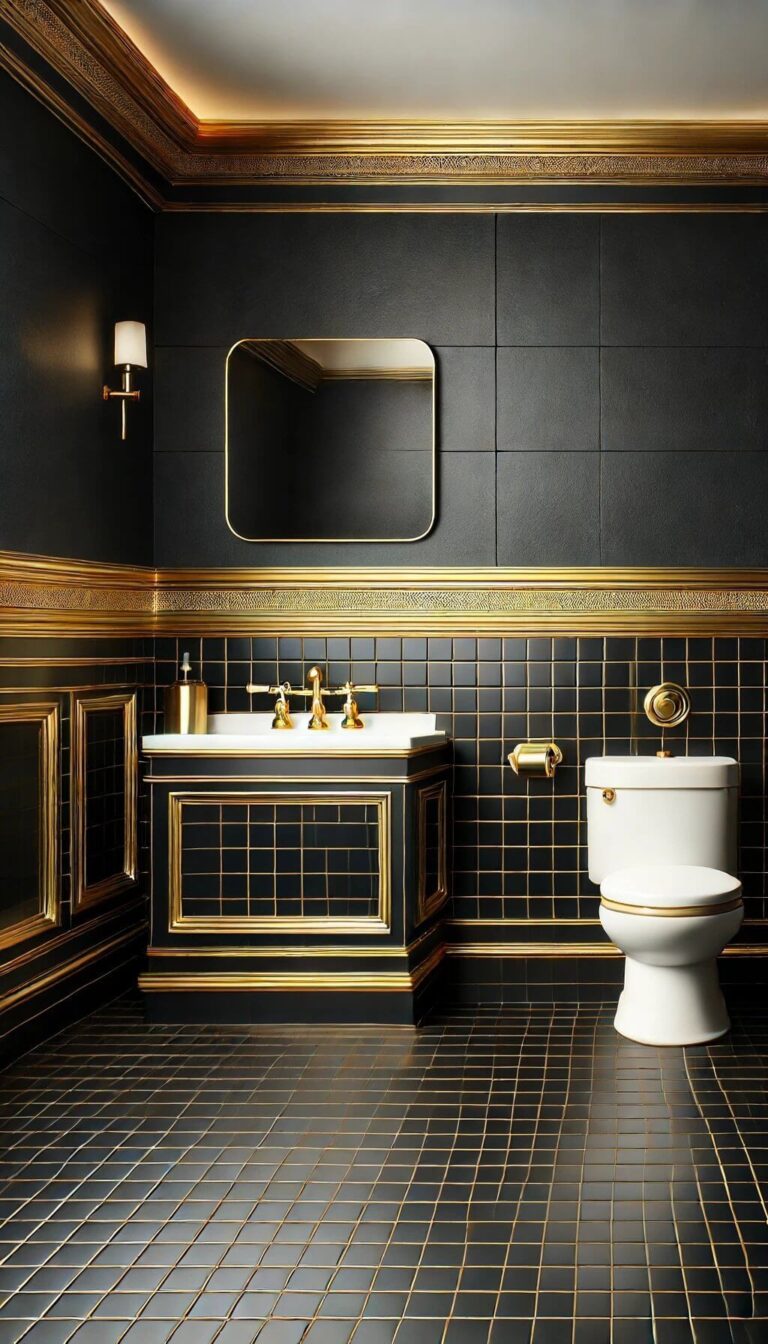 20 Gorgeous Black And Gold Bathroom Ideas To Impress Your Guests