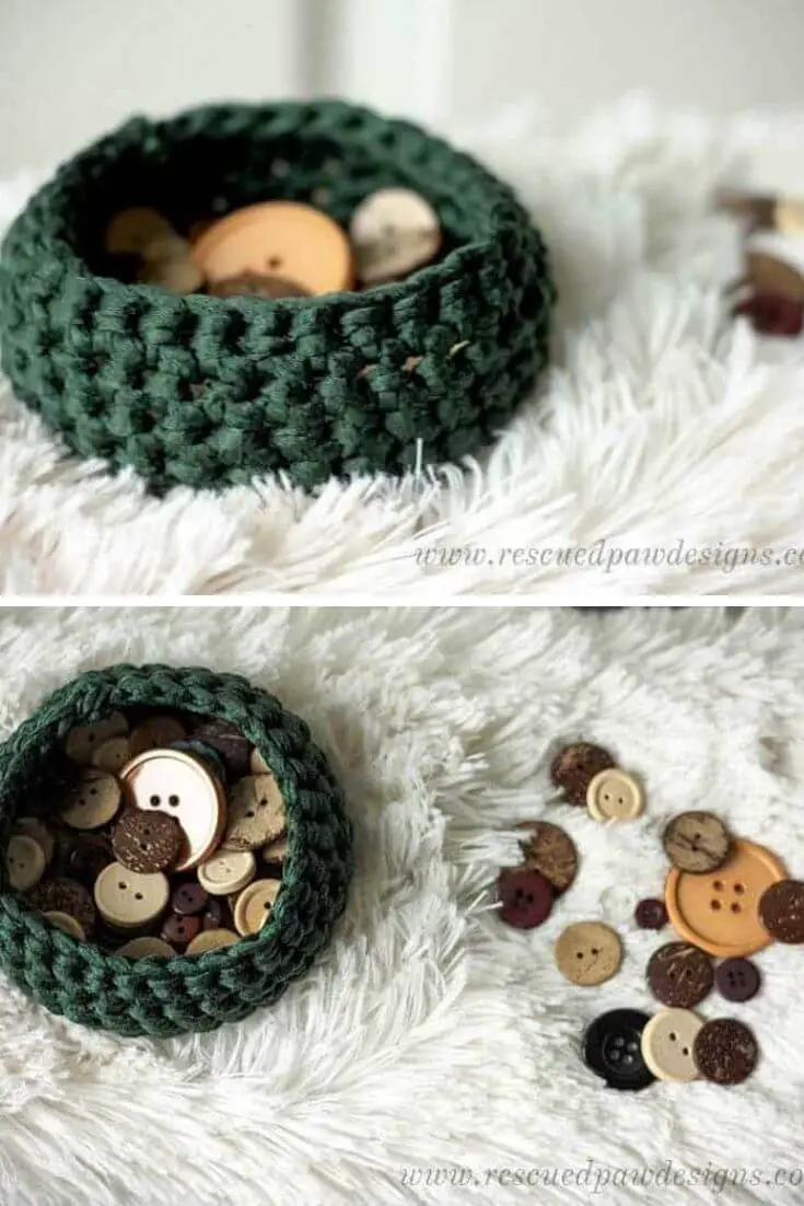 The mini basket crochet pattern