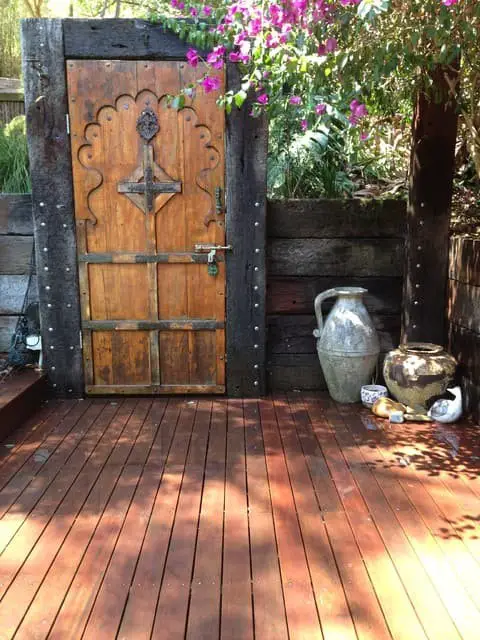 Weather-Worn Deck Gate