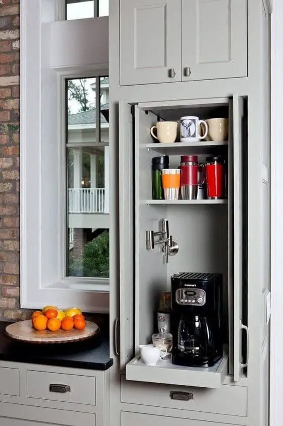 15). Tuck-away cupboard