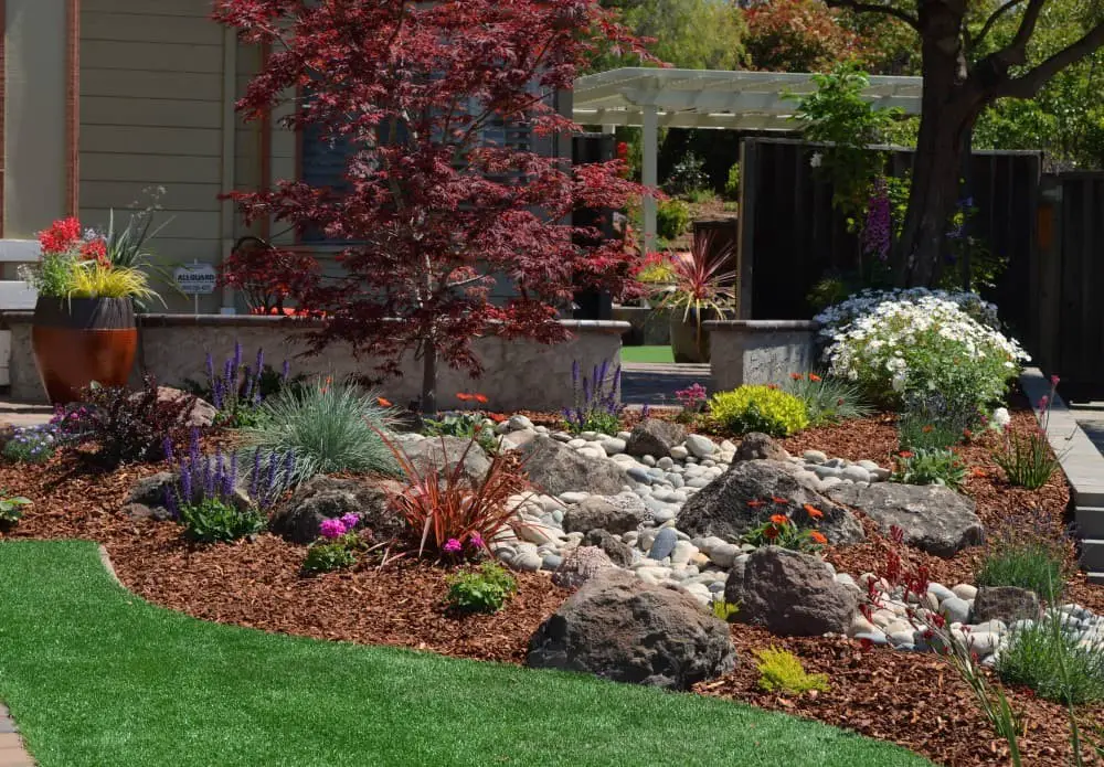 Use mulch instead of stone.