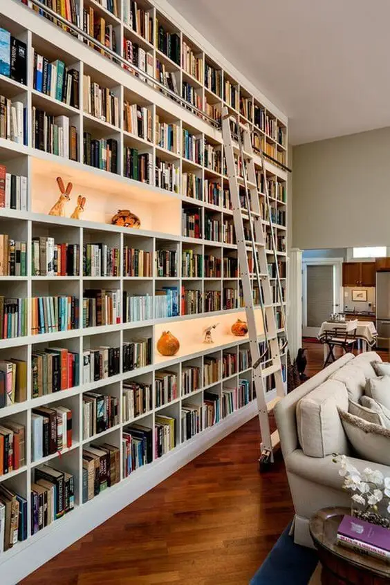 Floor to ceiling shelves