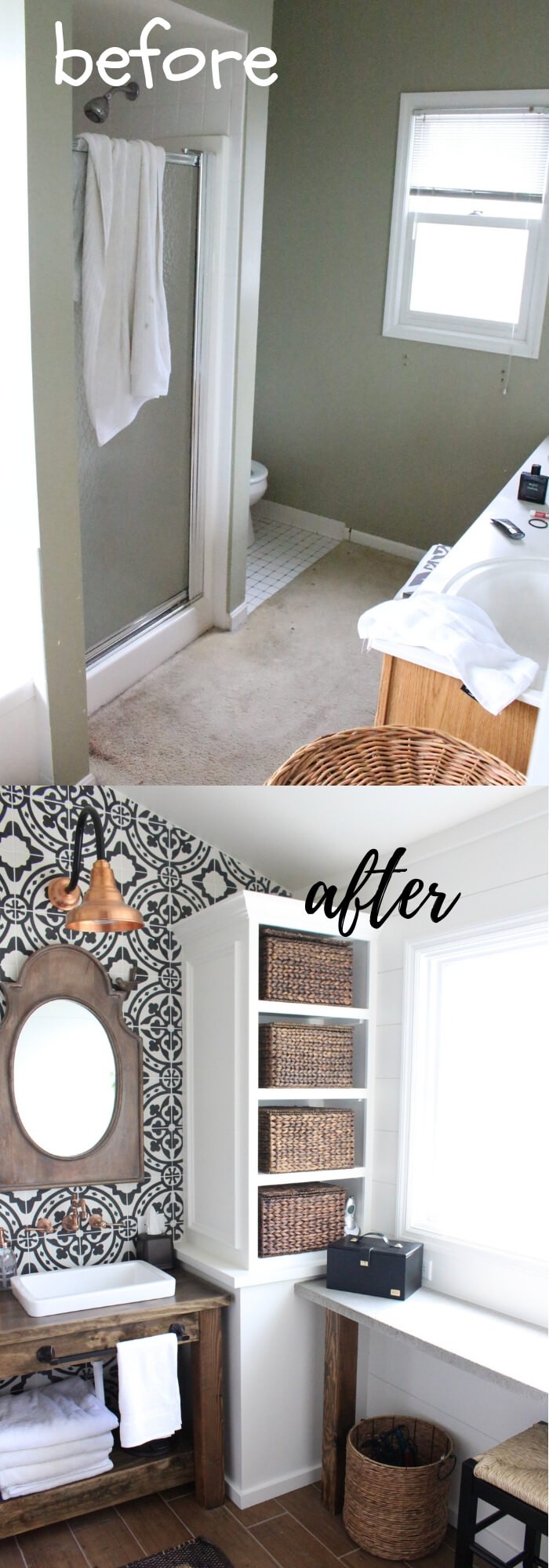 #5. Modern Farmhouse Bathroom Remodel Reveal