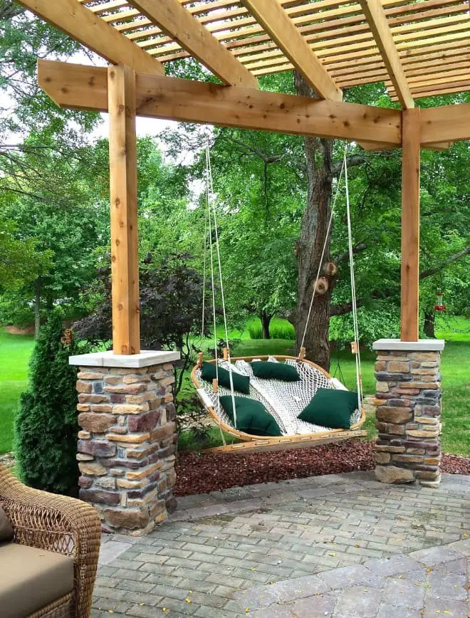 Pergola with Swing Chairs