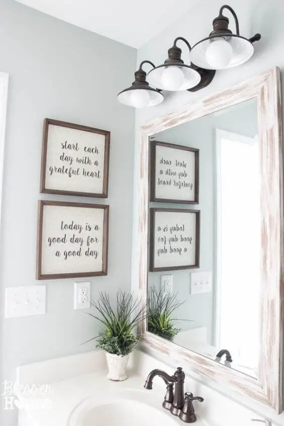 #24. Line your bathroom wall with great quotes