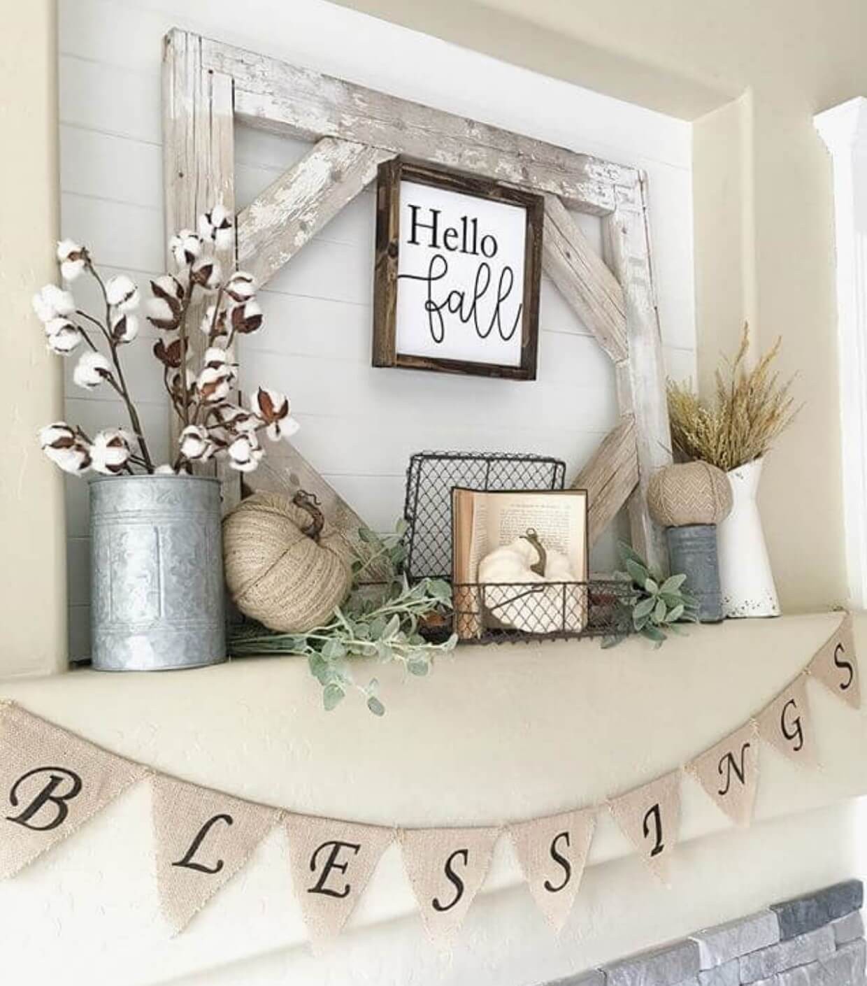 Farmhouse mantel shelf