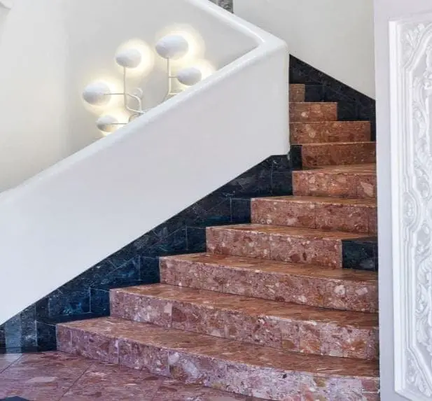 Natural stone stair trim