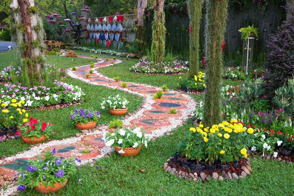 Lettered Stone Garden Path