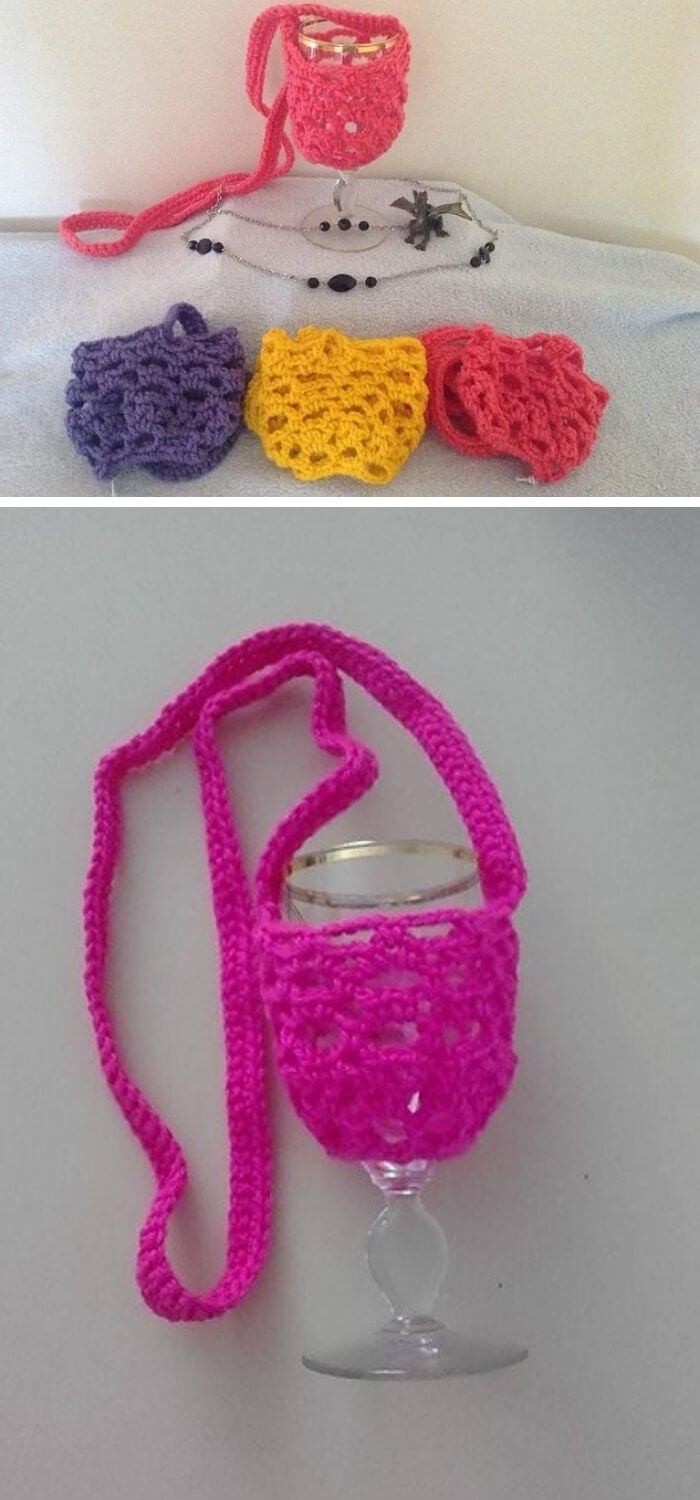 Crochet wine glass Cozy