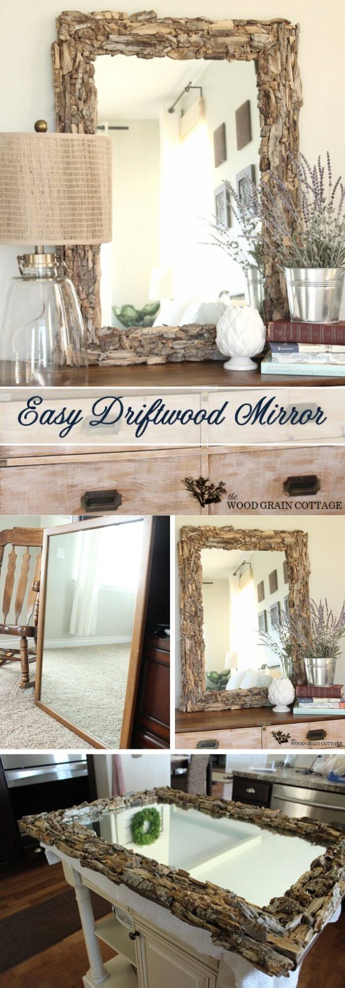 DIY Driftwood Mirror