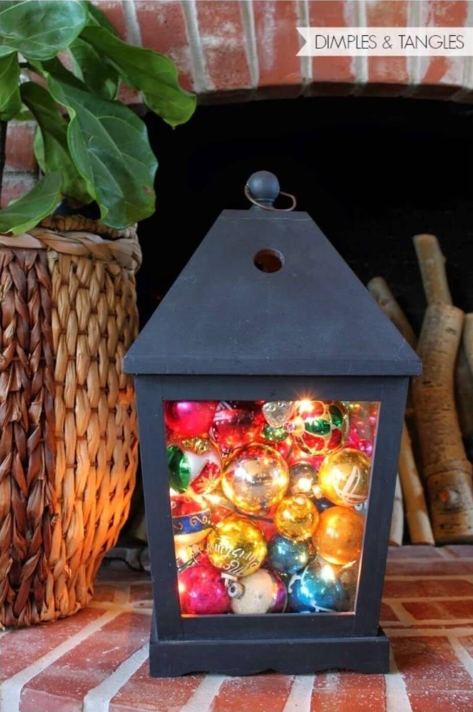 A lantern with ornaments