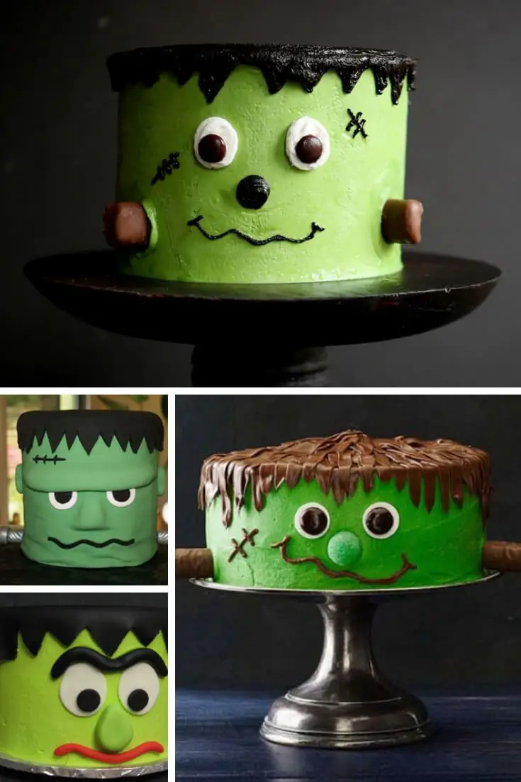 Frankenstein Face Cake