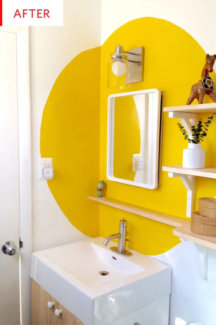 Yellow circular paint