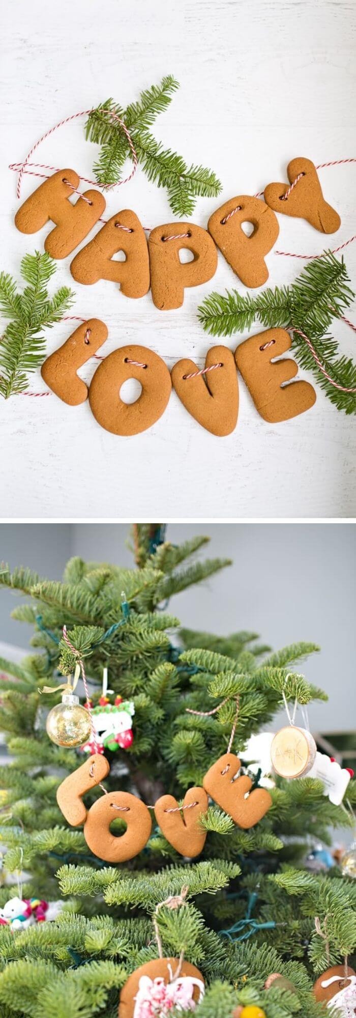 Gingerbread letter garlands