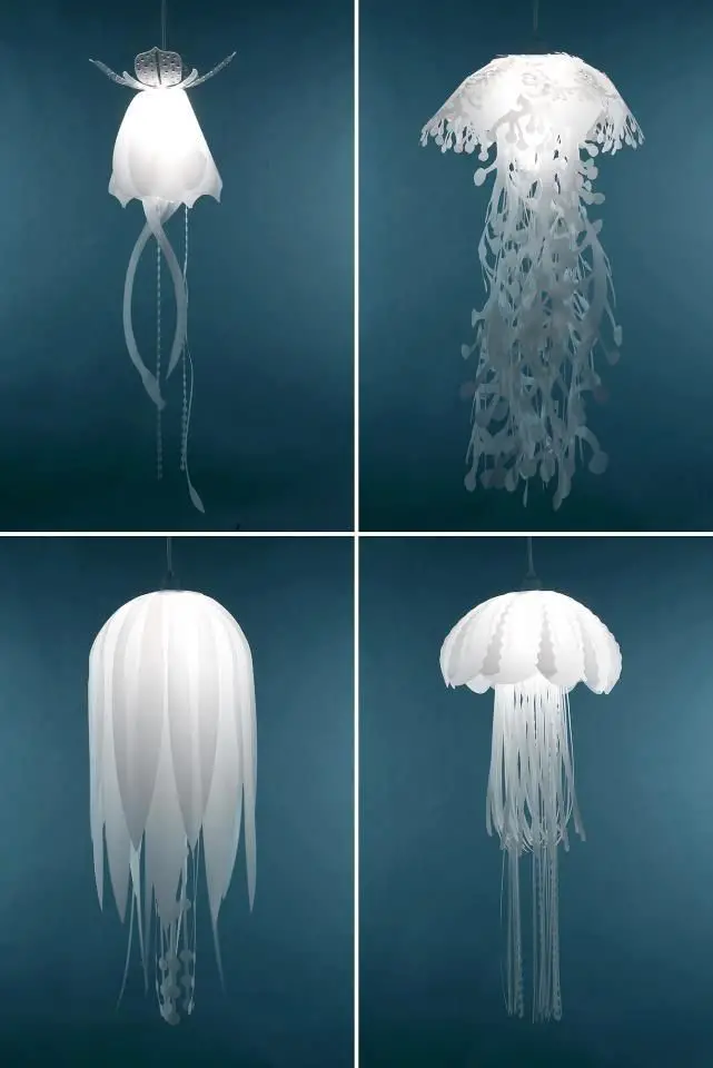 Jelly fish lamps