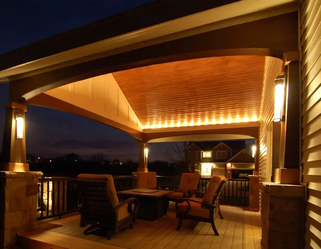 Covered deck lighting ideas