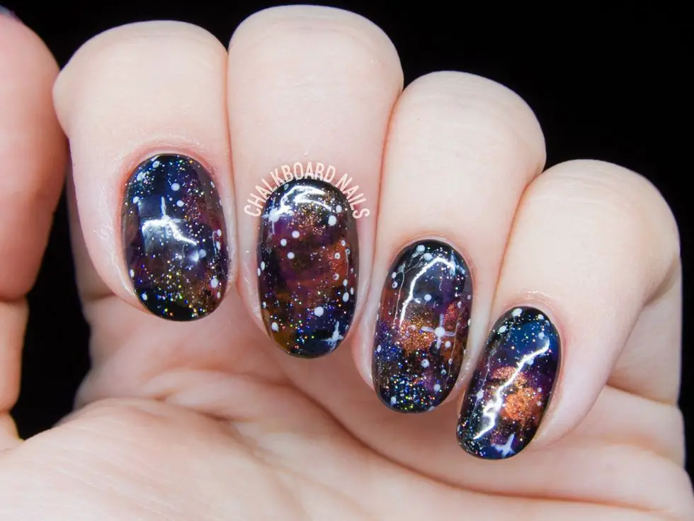 Glitter Galaxy Nails