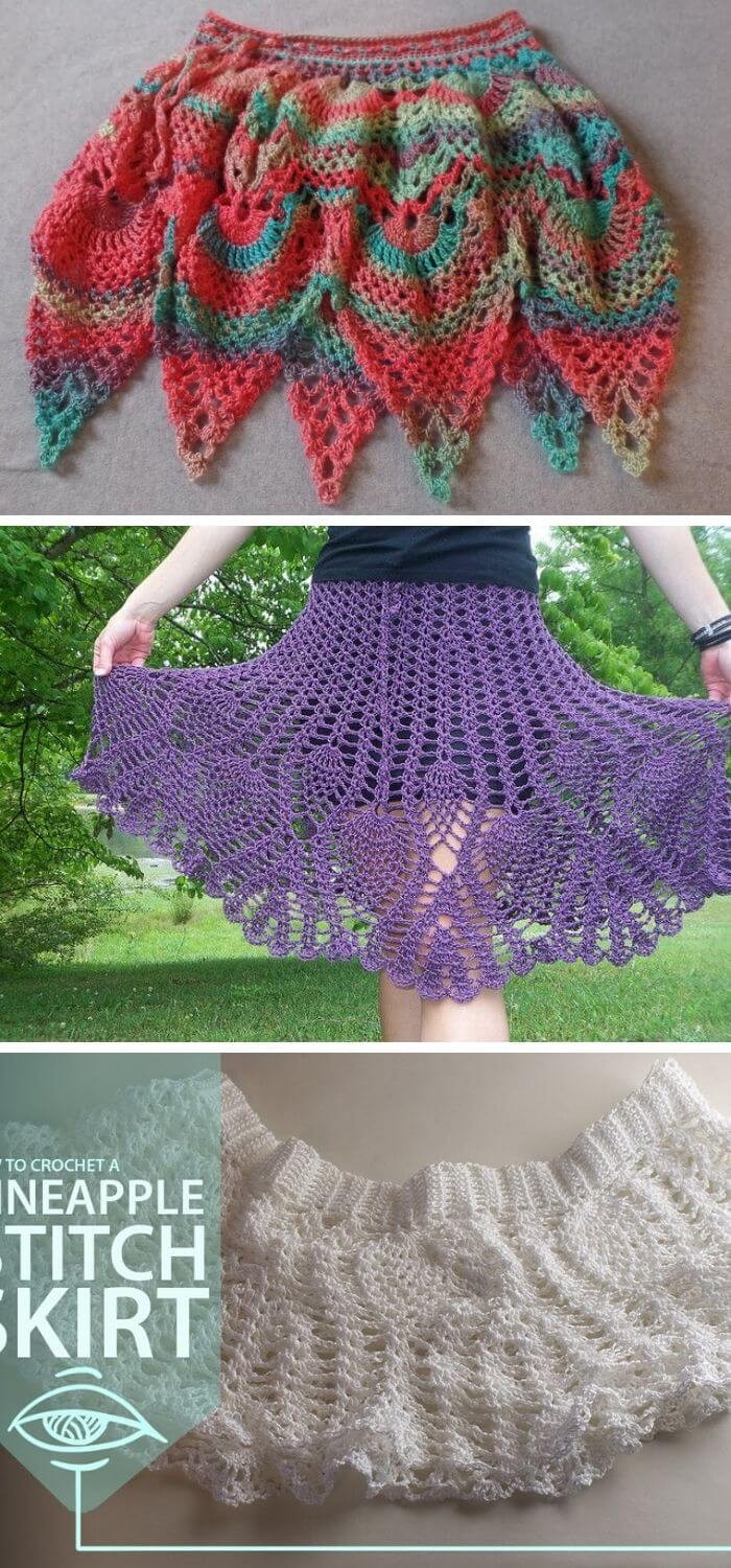 Crochet Pineapple Stitch Skirt