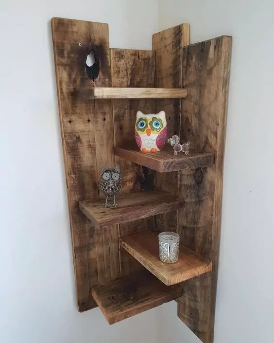 9- Pallet Cornered Shelf