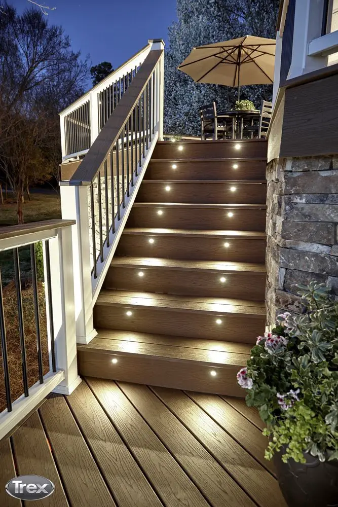 Trex deck lighting