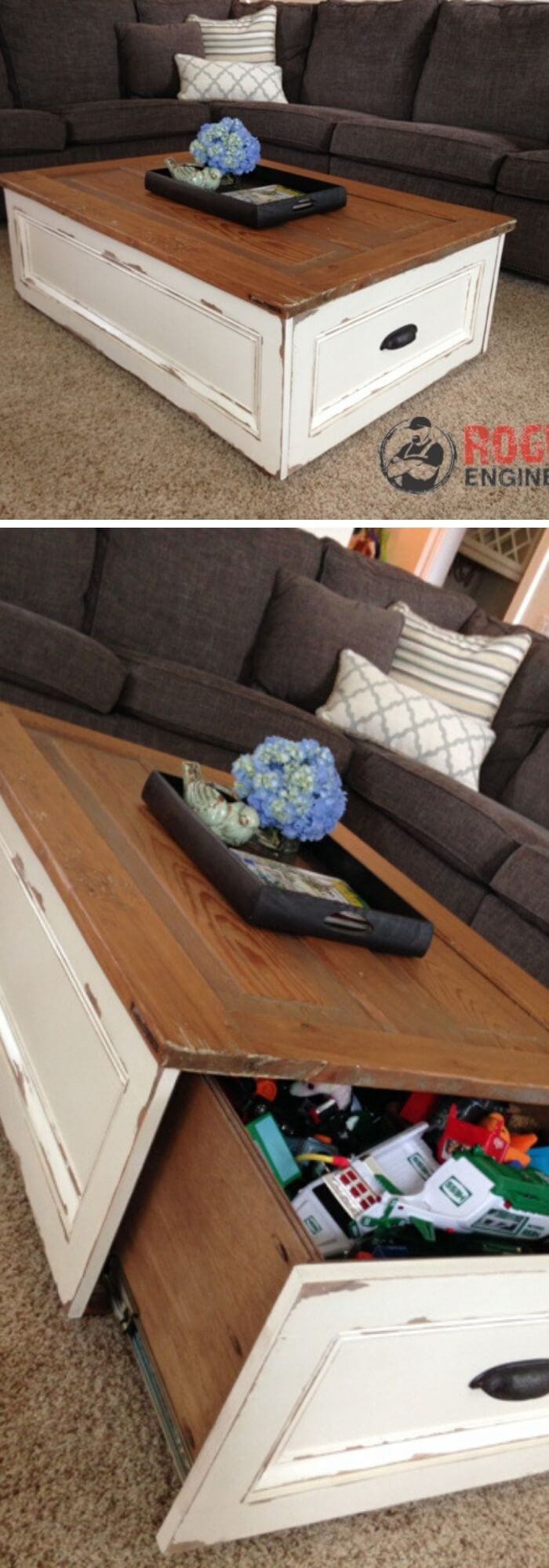 DIY Coffee Table With Storage