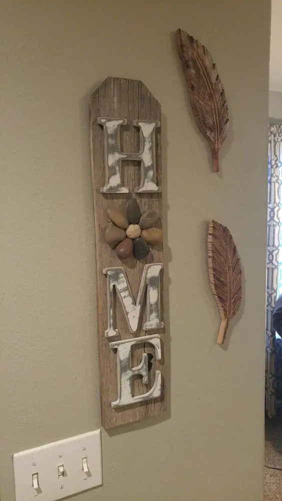 Reclaimed wood sign