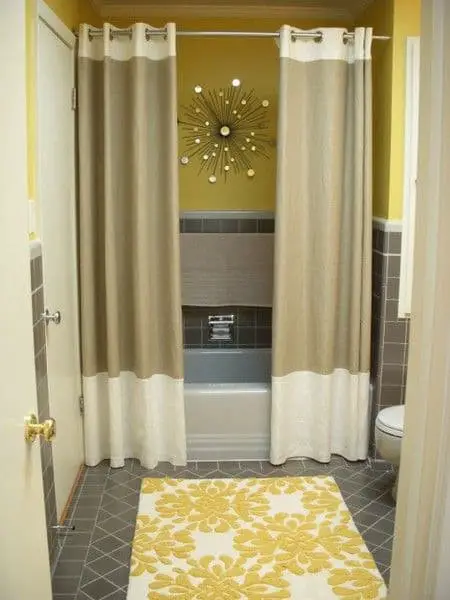 Shower Curtains in Two Colors for the Bathroom