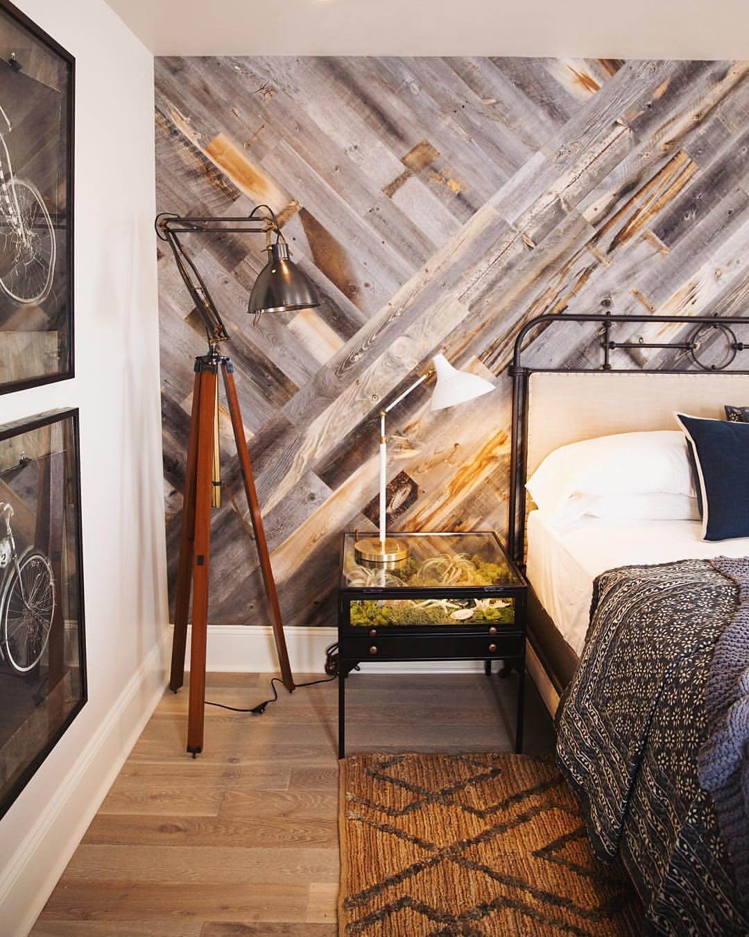 Faux wood wall