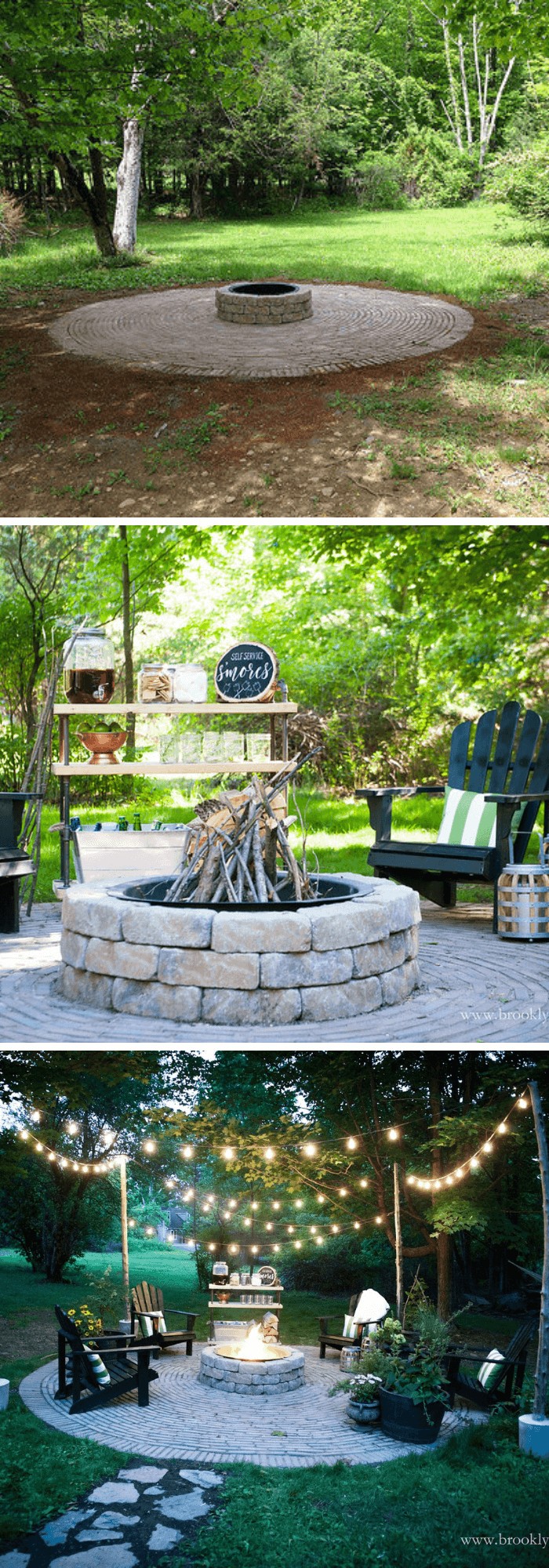 Country Cottage DIY Fire pit Patio